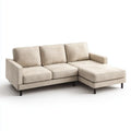 Modern Design Sectional Sofa Fabric Upholstery 250x150x80 cm - Beige